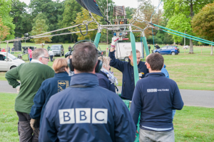 BBC crew during their hot air balloon branding endeavour at the Sky Safari
